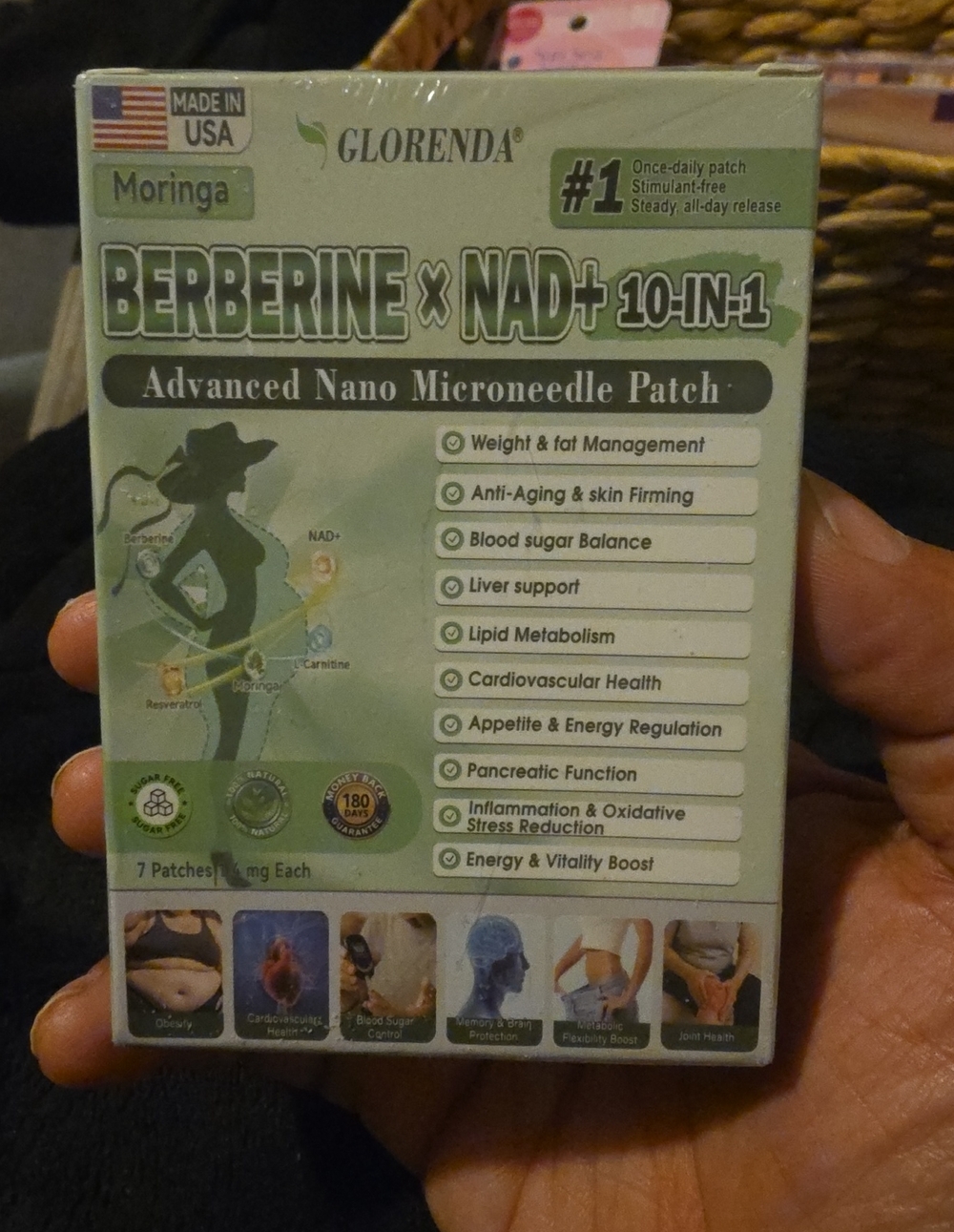 Berberine x NAD+ Advanced Nano Microneedle Patch — Green